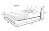Rectangular Modern Leather Bed