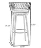 Set Of 3 High Raised Swivel Counter Bar Stools