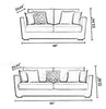 Imperial Modernistic Velvet Fabric Sofa Set