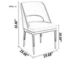 4 Pieces Trendy Leather Dining Chairs