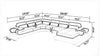 Designed LED Leather Sectional Sofa Set / Lixra