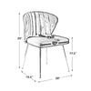 Set Of 4 Trendy Velvet Dining Chairs