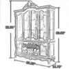 Luxurious European Wooden Crafted China Hutch