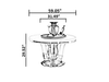 Round Marble-Top Dining Table Set