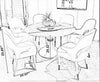 Creative Italian Marble Dining Table Set