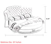 Luxurious Tufted LED Leather Round Bed