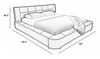 Genuine Leather King Size Bed