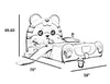 Modern Leather Teddy Design Kid's Bed / Lixra