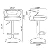 Set Of 3 Cozy Fabric Splendid Bar Stool