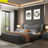 Modern Sophisticated Leather Platform Bed / Lixra