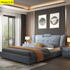 Modern Sophisticated Leather Platform Bed / Lixra
