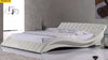 Modern Wave Design LED Leather Bed / Lixra