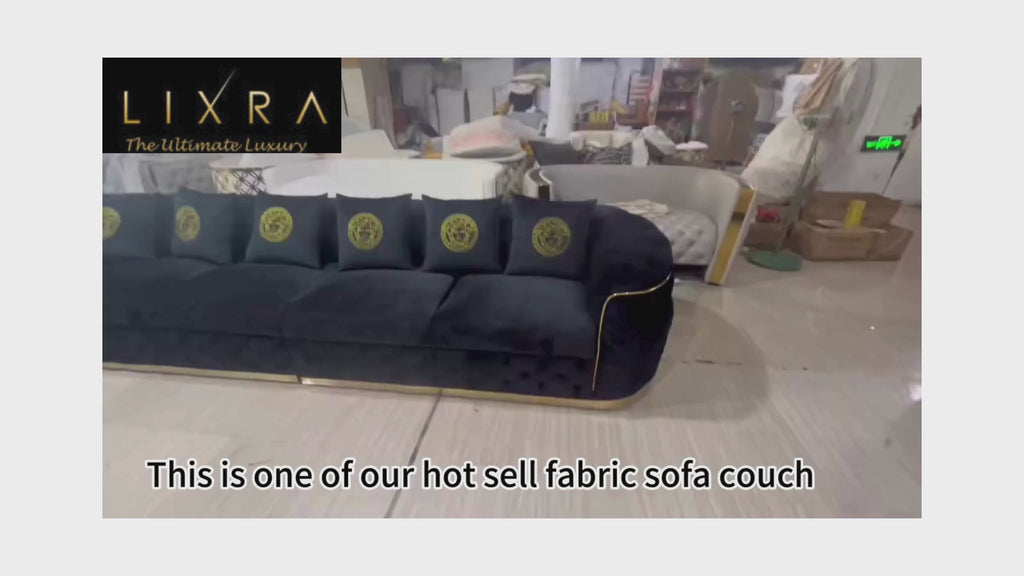 High End Velvet Fabric Sectional Sofa / Lixra / Lixra