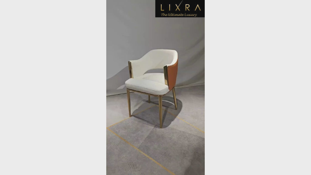 Resplendent Design Spacious & Comfy Leather Dining Chair / Lixra