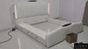 Golden Accent Modern Luxury Bed With Leather Upholstery / Lixra