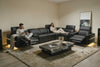 Modern L-Shaped Power Recliner LED Leather Sofa / Lixra