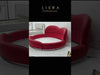 Luxurious Leather LED Modern Round Bed
