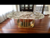Oval Shaped Marble Dining Table Set
