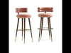 Set Of 3 Exclusive Quality Velvet Finish Bar Stools