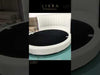 Personalized Leather Modern Round Bed