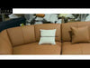 Exquisite Design Arc-Shaped Leather Sectional Sofa