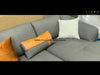Exquisite Design Arc-Shaped Leather Sectional Sofa / Lixra