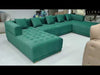 Velvet Upholstered Sectional Sofa Set