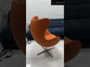 Aesthetic Egg-Shaped Leather Accent Chair