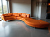 Modern Round Leather Sectional Sofa
