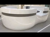Curved Reception Desk with Wooden Top
