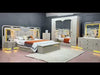 Royal LED Leather Bedroom Set With Dresser / Lixra