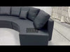 Modernized Circular Fabric Sofa Set