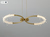 Luxurious 2-Head Circular Crystal Pendant Lamp For Lounge Elegance / Lixra