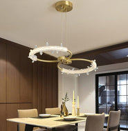 2-Head Circular Crystal Pendant Lamp / Lixra