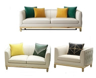 Modern Indoor Sofa Set In Leather / Lixra