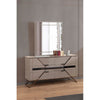 Geometric Accents Bedroom Set In River Sand Finish / Lixra