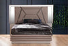 Geometric Accents Bedroom Set In River Sand Finish / Lixra