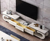 Elegant Extendable Marble Top TV Stand With Coffee Table / Lixra