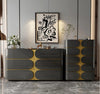 Luxury Dresser and Drawer Set With A Sleek Glass Top / Lixra