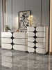 Luxury Dresser and Drawer Set With A Sleek Glass Top / Lixra