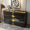 Luxury Dresser and Drawer Set With A Sleek Glass Top / Lixra