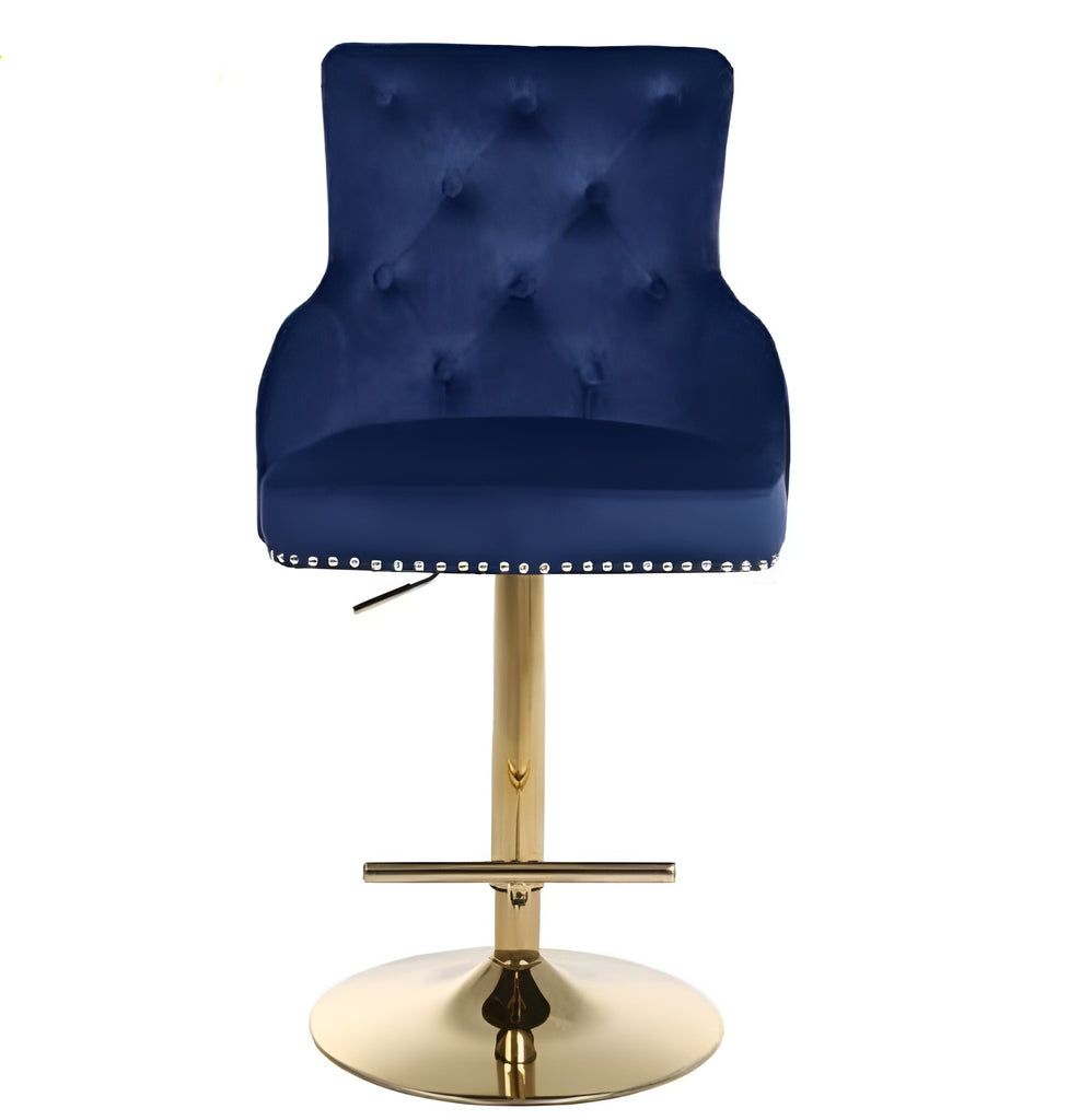 Set Of 3 Golden High Raised Swivel Bar Stools / Lixra