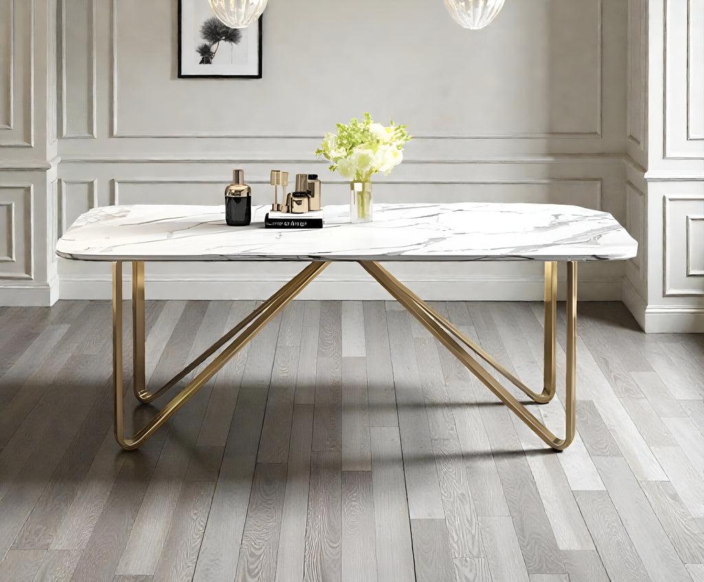 Luxurious Marble Rectangular Dining Table / Lixra