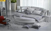 Ultimate Comfort Glossy Finish Round Leather Bed / Lixra