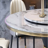 Stainless Steel Marble Top Dining Table Set / Lixra