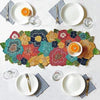 Exquisite Multi-Color Floral Beaded Table Runner