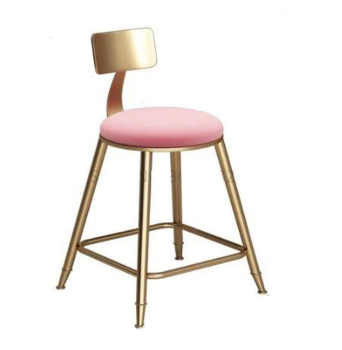 Premium Fabric High Raised Chair With Golden Finish Metal Legs / Lixra