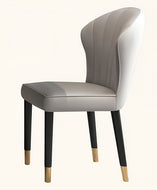 Set Of 4 Cozy Leather Dining Chairs / Lixra