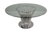 Stainless Steel Construct Glass Dining Table / Lixra