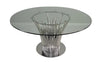 Stainless Steel Construct Glass Dining Table / Lixra